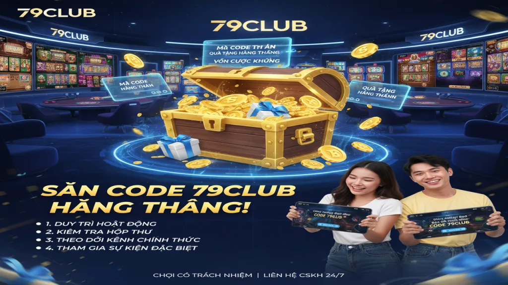 Cách nhận Code khuyến mãi tri ân hàng tháng 79Club